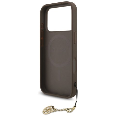 Etui Guess 4G Charms Collection MagSafe do iPhone 17 Pro brązowy