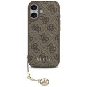 Etui Guess 4G Charms Collection MagSafe do iPhone 17 brązowy