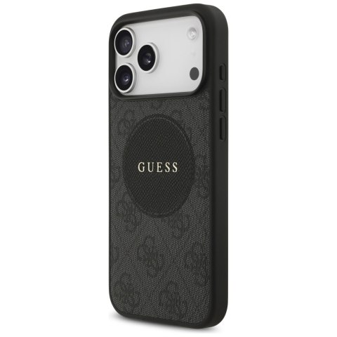 Etui Guess 4G Circle Classic Logo MagSafe do iPhone 17 Pro Max czarny
