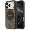 Etui Guess 4G Circle Classic Logo MagSafe do iPhone 17 Pro brązowy