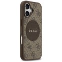 Etui Guess 4G Circle Classic Logo MagSafe do iPhone 17 brązowy