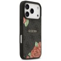 Etui Guess 4G Flowers Print MagSafe do iPhone 17 Pro Max czarny
