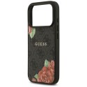 Etui Guess 4G Flowers Print MagSafe do iPhone 17 Pro Max czarny