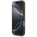 Etui Guess 4G Strap Triangle Logo MagSafe do iPhone 17 Pro brązowy