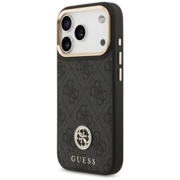 Etui Guess 4G Strass Logo MagSafe do iPhone 17 Pro czarny