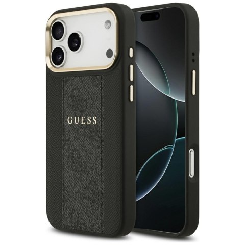 Etui Guess 4G Stripe MagSafe do iPhone 17 Pro Max czarny