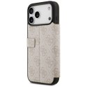 Etui Guess Book 4G Metal Logo do iPhone 17 Pro Max różowy
