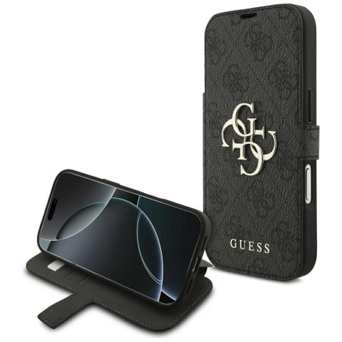 Etui Guess Book 4G Metal Logo do iPhone 17 Pro czarny