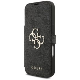 Etui Guess Book 4G Metal Logo do iPhone 17 Pro czarny
