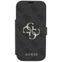 Etui Guess Book 4G Metal Logo do iPhone 17 Pro czarny