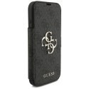 Etui Guess Book 4G Metal Logo do iPhone 17 Pro czarny