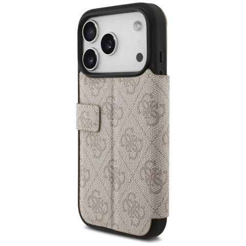 Etui Guess Book 4G Metal Logo do iPhone 17 Pro różowy