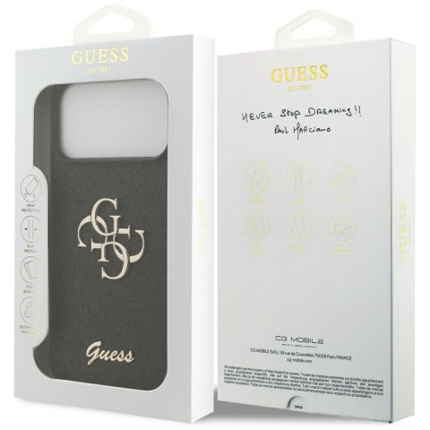 Etui Guess Fixed Glitter Big 4G do iPhone 17 Pro Max czarny