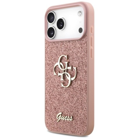 Etui Guess Fixed Glitter Big 4G do iPhone 17 Pro Max różowy