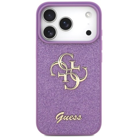 Etui Guess Fixed Glitter Big 4G do iPhone 17 Pro liliowy