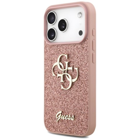 Etui Guess Fixed Glitter Big 4G do iPhone 17 Pro różowy