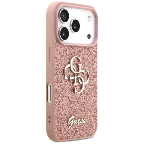 Etui Guess Fixed Glitter Big 4G do iPhone 17 Pro różowy