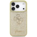 Etui Guess Fixed Glitter Big 4G do iPhone 17 Pro złoty