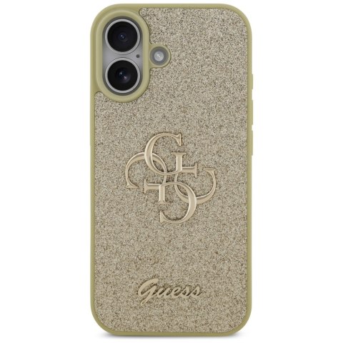 Etui Guess Fixed Glitter Big 4G do iPhone 17 złoty