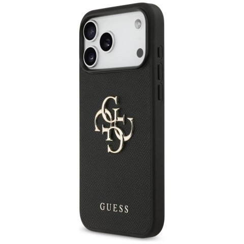 Etui Guess Grained Big 4G & Classic Logo do iPhone 17 Pro Max czarny