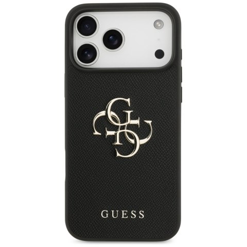 Etui Guess Grained Big 4G & Classic Logo do iPhone 17 Pro Max czarny