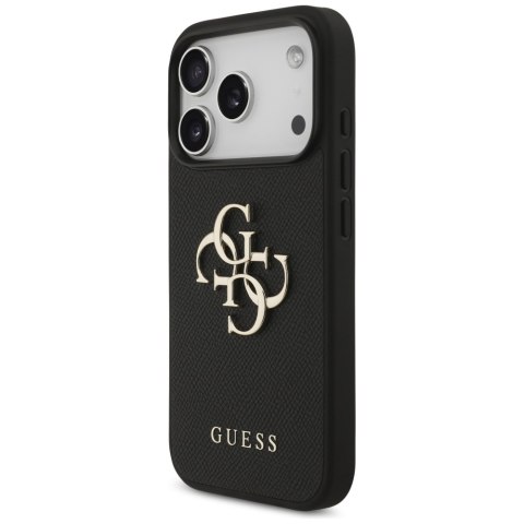 Etui Guess Grained Big 4G & Classic Logo do iPhone 17 Pro czarny