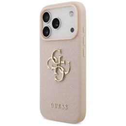 Etui Guess Grained Big 4G & Classic Logo do iPhone 17 Pro różowy