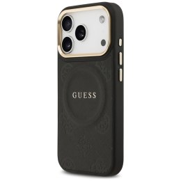 Etui Guess Peony Hot Stamp MagSafe do iPhone 17 Pro czarny
