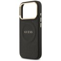 Etui Guess Peony Hot Stamp MagSafe do iPhone 17 Pro czarny
