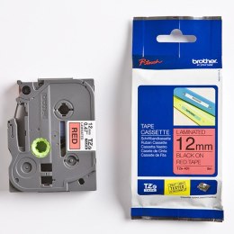 Brother oryginalny taśma do drukarek etykiet, Brother, TZE-431, czarny druk/czerwony podkład, laminowane, 8m, 12mm