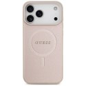 Etui Guess Saffiano Classic Logo MagSafe do iPhone 17 Pro Max różowy