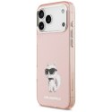 Etui Karl Lagerfeld IML Aquarelle Choupette & Logo MagSafe do iPhone 17 Pro Max różowy