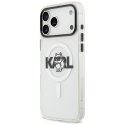 Etui Karl Lagerfeld IML Choupette Sketch Logo MagSafe do iPhone 17 Pro Max przezroczysty