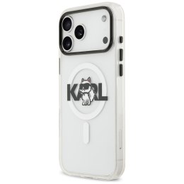 Etui Karl Lagerfeld IML Choupette Sketch Logo MagSafe do iPhone 17 Pro Max przezroczysty