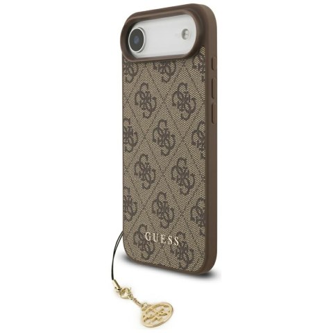 Etui Guess 4G Charms Collection MagSafe do iPhone Air brązowy