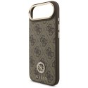 Etui Guess 4G Strass Logo MagSafe do iPhone Air brązowy