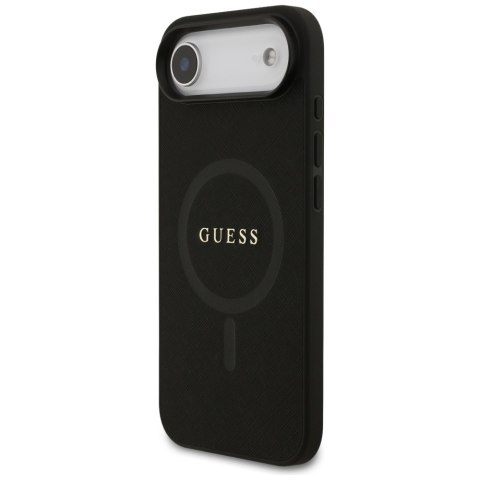 Etui Guess Saffiano Classic Logo MagSafe do iPhone Air czarny