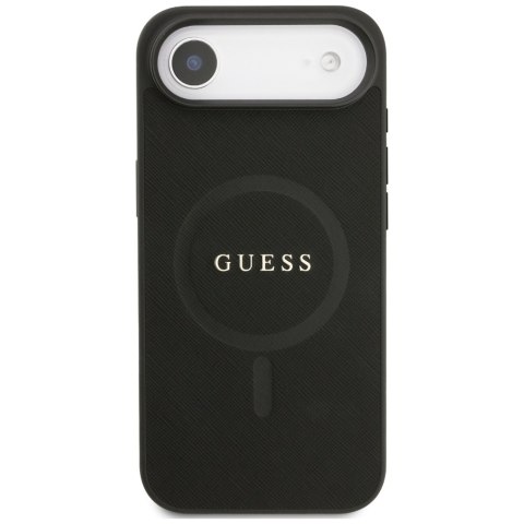 Etui Guess Saffiano Classic Logo MagSafe do iPhone Air czarny