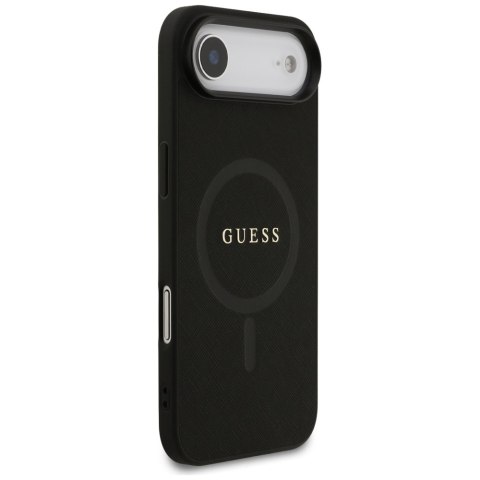 Etui Guess Saffiano Classic Logo MagSafe do iPhone Air czarny