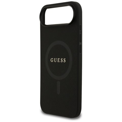 Etui Guess Saffiano Classic Logo MagSafe do iPhone Air czarny