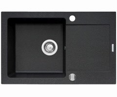 PYRAMIS MIDO (76x44) 1B 1D Podtynkowy montaż zlewu Prostokątny Czarny