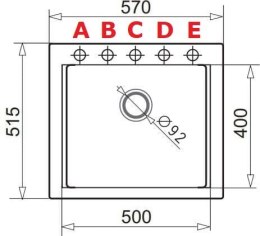 Zlewozmywak granitowy PYRAMIS SIROS (57x51,5) 1B 070169001 volcano