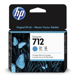 HP oryginalny ink / tusz 3ED67A, HP 712, cyan, 29ml, HP DesignJet Studio, T210, T230, T250, T630, T650