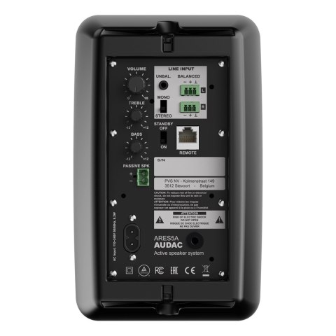 AUDAC Ares5A 2-drożny Czarny Przewodowa 40 W