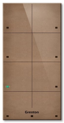 Panel dotykowy Grenton / 8 pól dotykowych / TF-Bus / jasny, wykonany z naturalnej skóry front