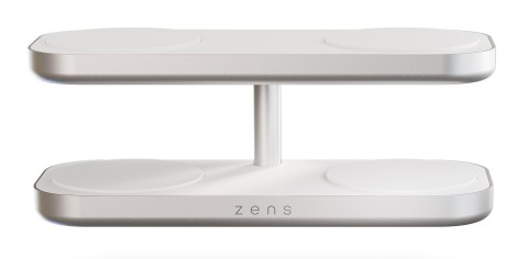 Bezprzewodowa ładowarka Zens Aluminium Series Quattro Pro 4 z zasilaczem 65 W 4x 15W Qi2 biały ZEQC01W/00