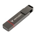 Verbatim USB flash disk, USB C a USB 3.2 Gen 1, 256GB, Dual QuickStick, szary, 32041, USB C, z oczkiem na brelok