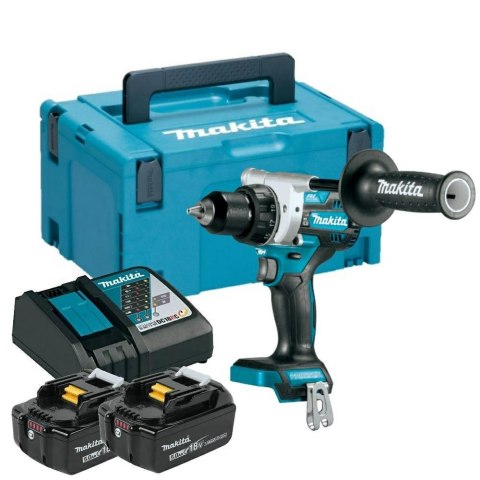 Wiertło Makita DDF486RTJ 2100 RPM 2,6 kg Czarny, Niebieski