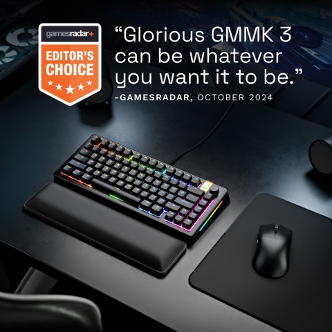 Glorious Gaming GMMK 3 PRO HE 75% Prebuilt klawiatura USB QWERTY US English Czarny