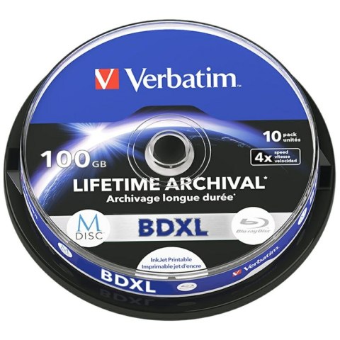 Płyta BD-XL Verbatim M-Disc 100GB 4X Inkjet Printable 10szt 43850
